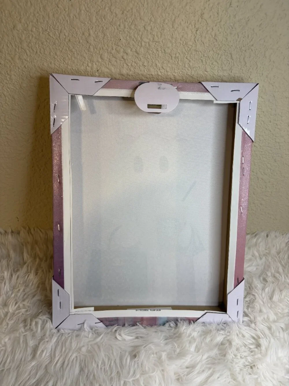 Ghost Fashionista Pink Halloween Canvas Wall Art 11x14 Glitter